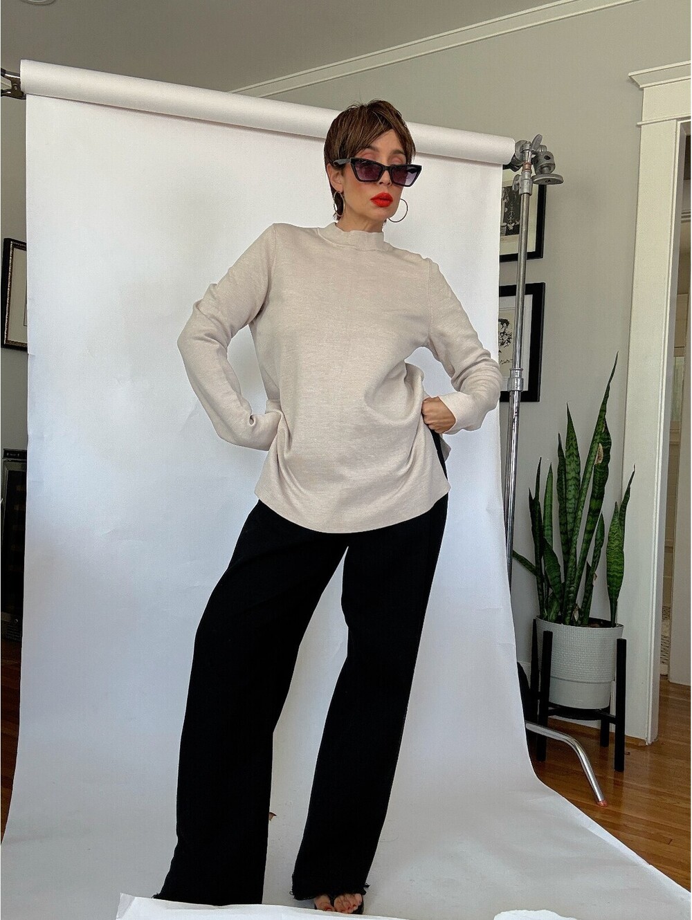 Knit High Neck Sweater